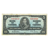 BC-23b 1937 Canada $5 Note, Gordon-Towers, Very Fine (VF20) Stain, tear, or impaired