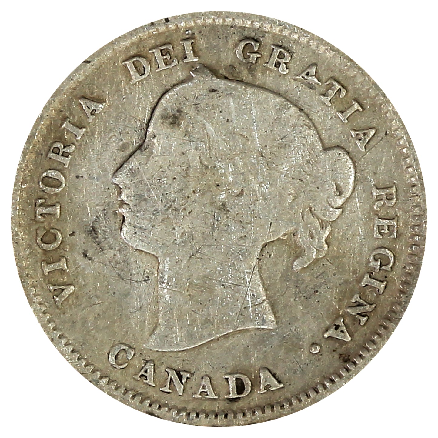 1893 Canada 5-cents Good (G4) Scratched, bent, or impaired