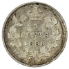 1880H Obv. 3 Canada 5-cents F-VF (F15) Scratched, Cleaned, or Impaired