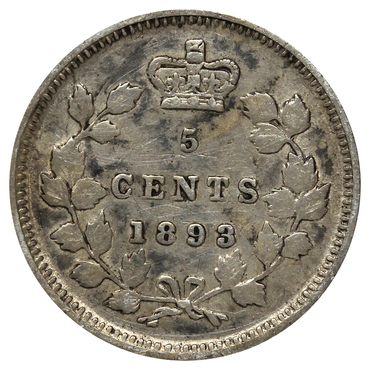 1893 Canada 5-cents VF-EF (VF30) Scratched or Impaired