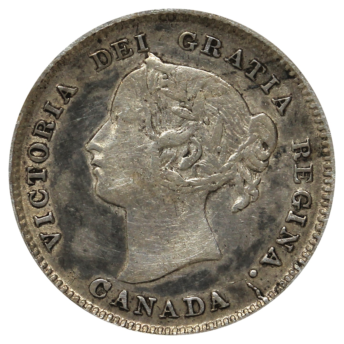 1893 Canada 5-cents VF-EF (VF30) Scratched or Impaired