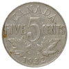 1932 Canada 5-cents F-VF (F15) Scratched, nicks, or impaired
