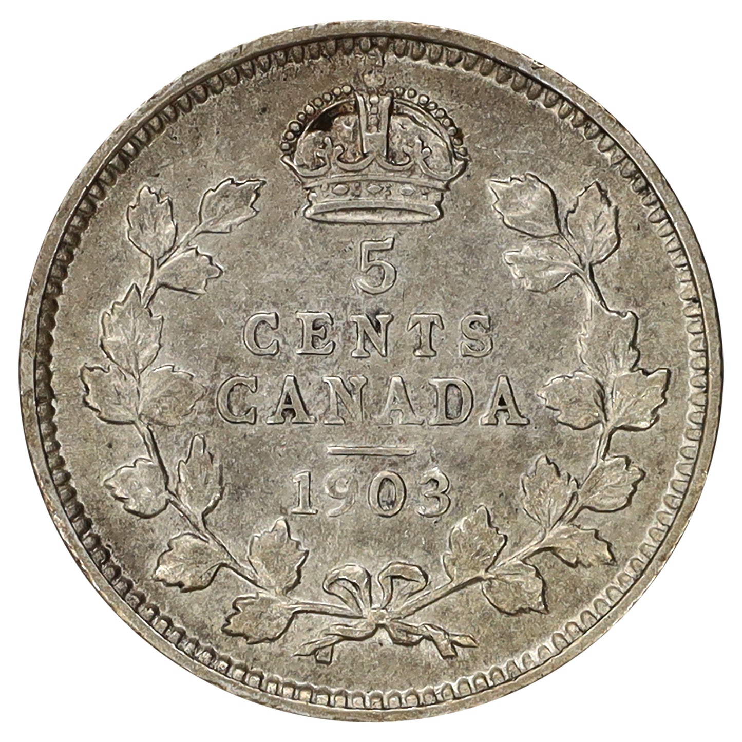 1903 Canada 5-cents Very Fine (VF20) Scratched, cleaned, or impaired