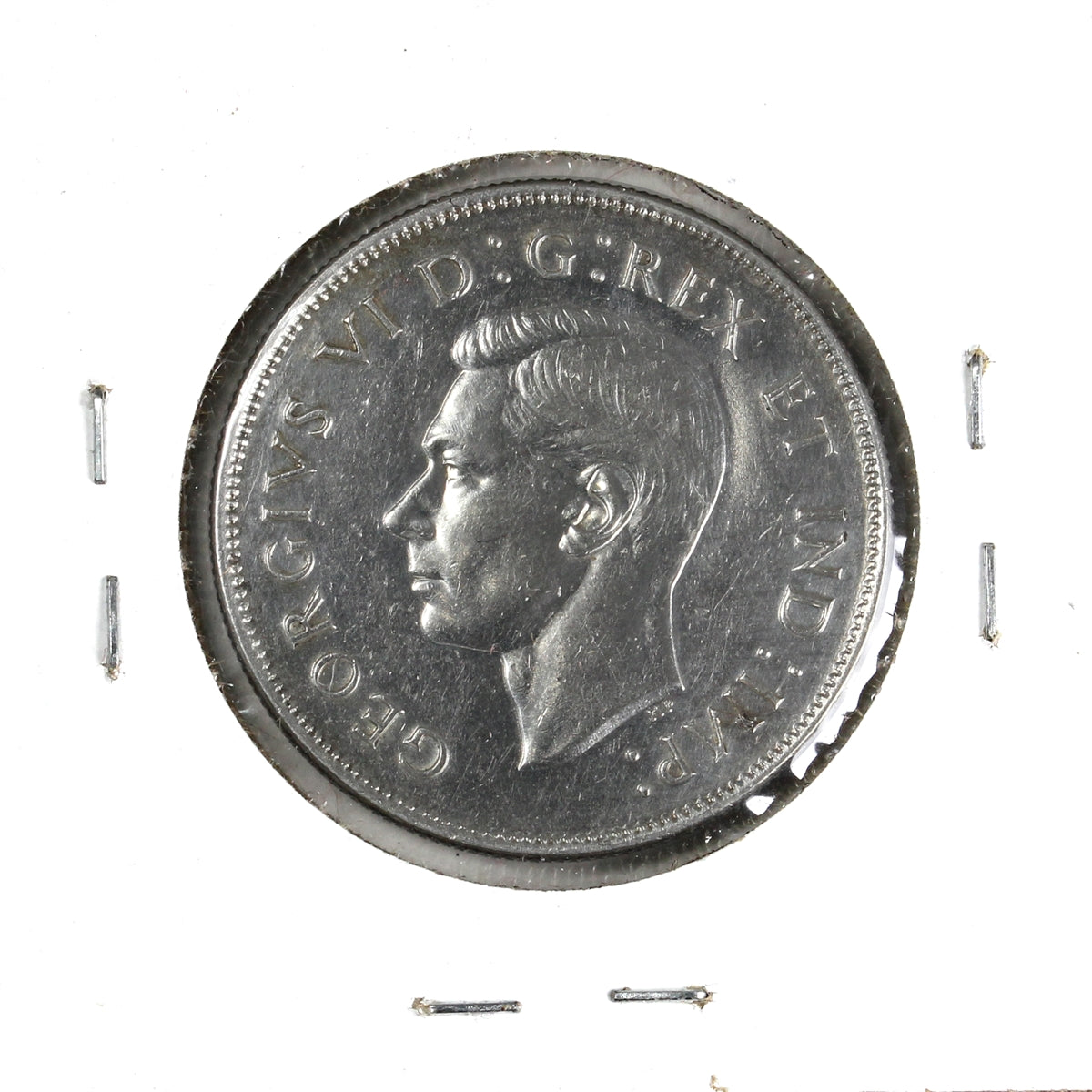 1947 Straight 7 Canada 50-cents Extra Fine (EF40) Scratched, cleaned, or impaired