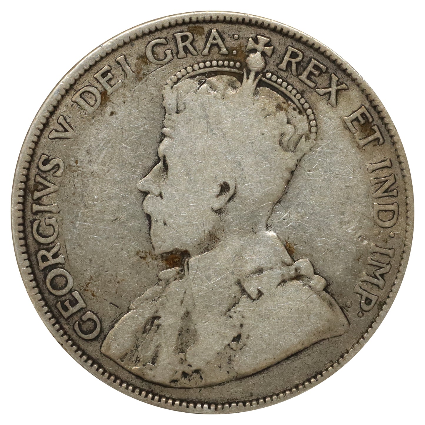 1914 Canada 50-cents Good (G4) Scratched, cleaned, or impaired
