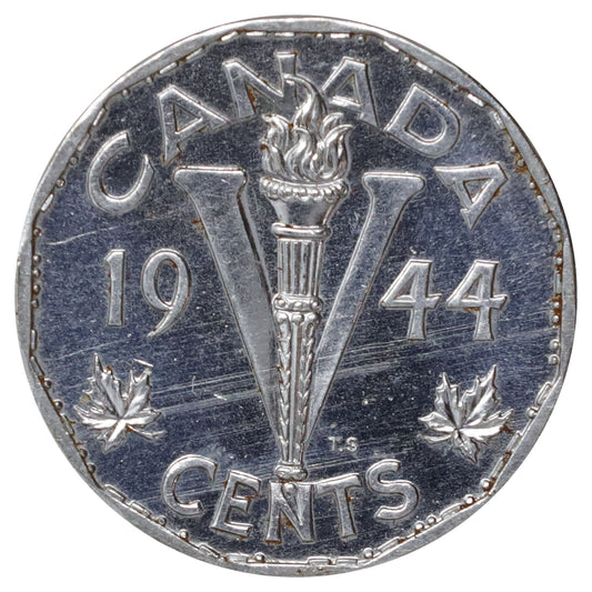 1944 Canada 5-cents UNC+ (MS62) Scratched, marks, or impaired