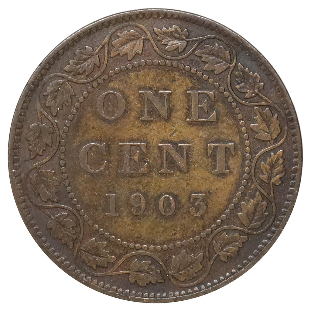 1903 Canada 1-cent Fine (F12) Corrosion, cleaned, or impaired