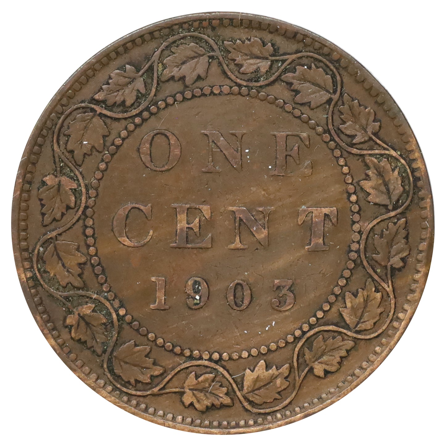1903 Canada 1-cent VG-F (VG10) Scratched, toned, or impaired