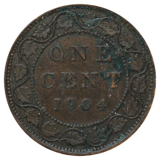 1904 Canada 1-cent Extra Fine (EF40) Scratched, marks, or impaired