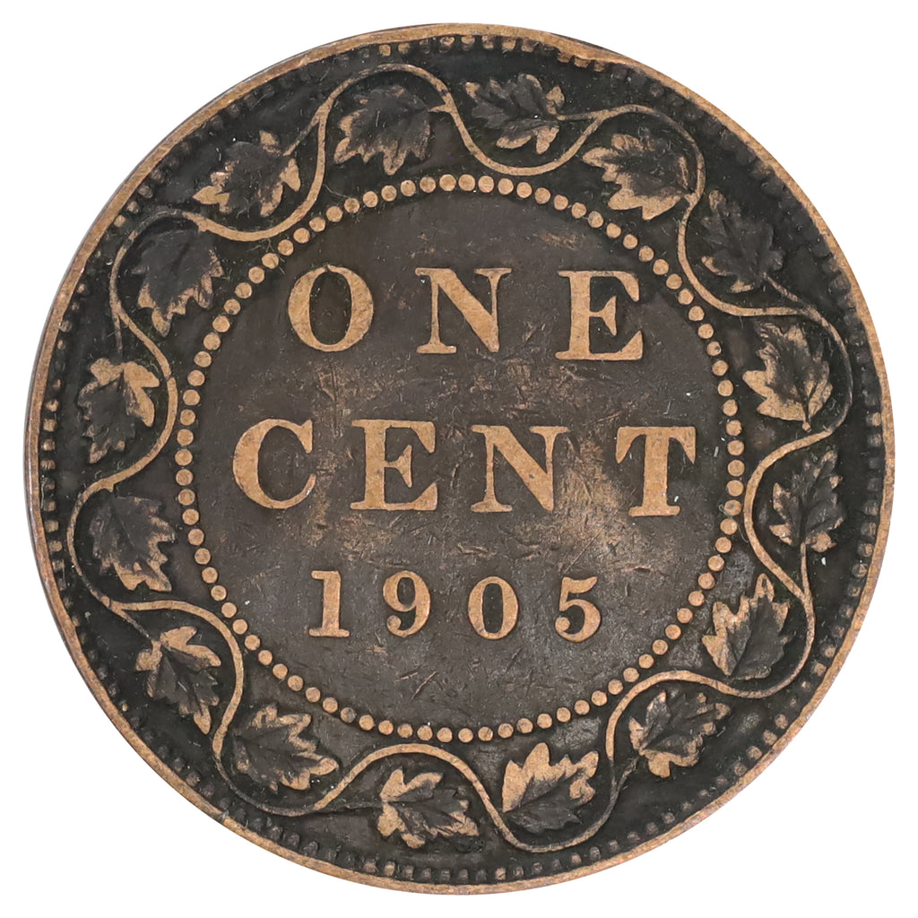 1905 Canada 1-cent Fine (F12) Corrosion, spots, or impaired