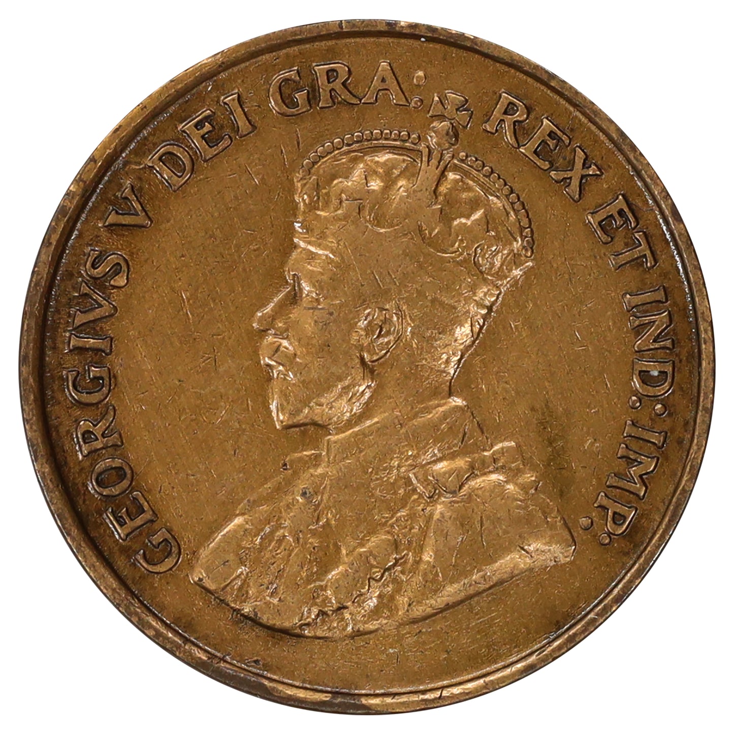1924 Canada 1-cent Fine (F12) Cleaned, Scratched or Impaired