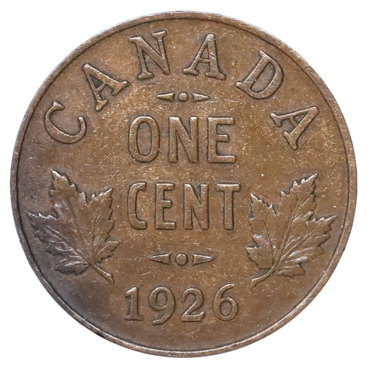 1926 Canada 1-cent VF-EF (VF30) Corrosion, scratched, or impaired