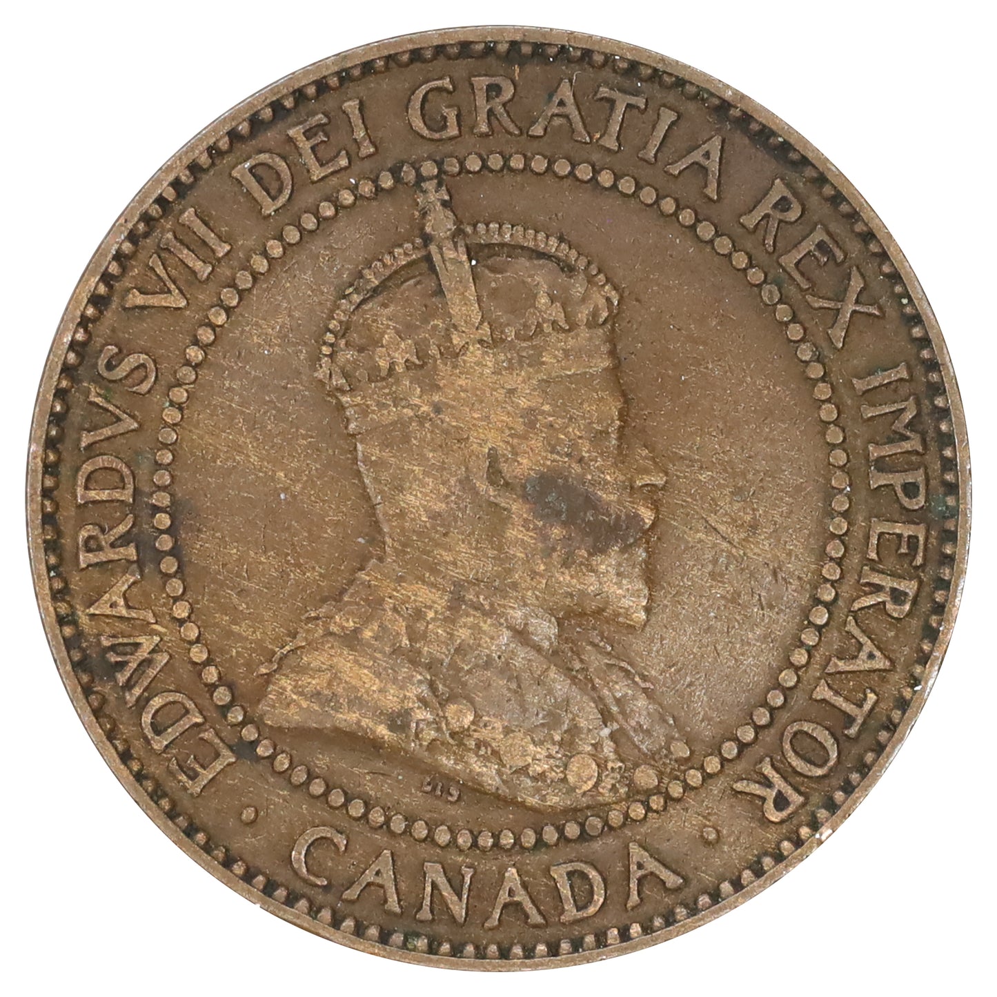 1908 Canada 1-cent VG-F (VG10) Corrosion, scratched, or impaired