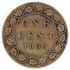 1909 Canada 1-cent F-VF (F15) Scratched, cleaned, or impaired