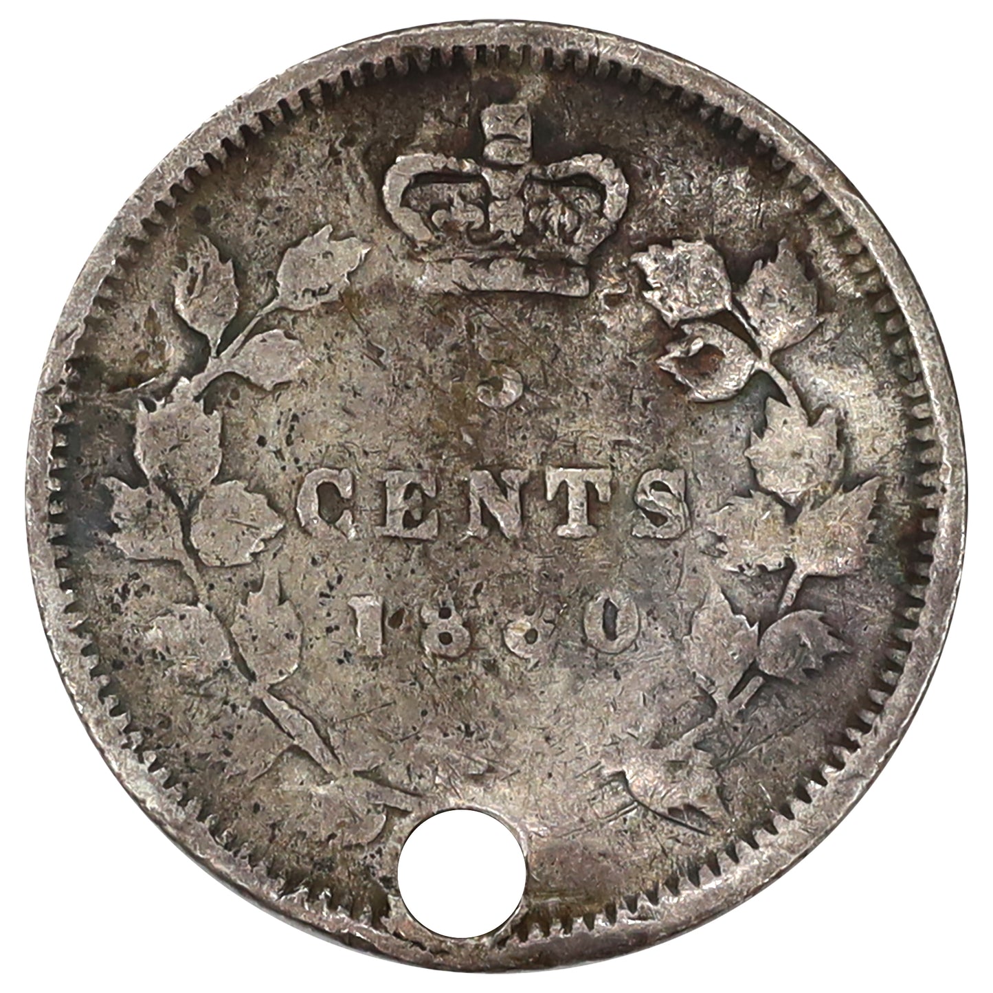 1880H Obv. 3 Canada 5-cents Good (G4) Scratched, Cleaned or Impaired