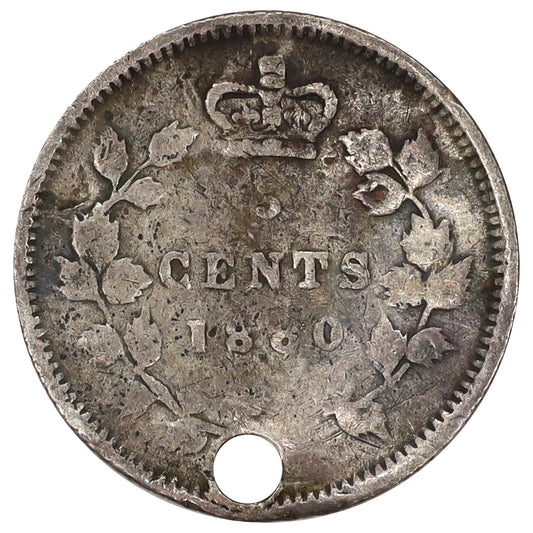 1880H Obv. 3 Canada 5-cents Good (G4) Scratched, Cleaned or Impaired