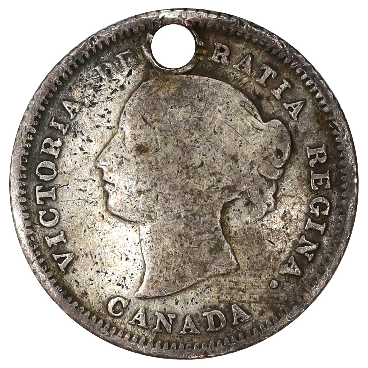 1880H Obv. 3 Canada 5-cents Good (G4) Scratched, Cleaned or Impaired