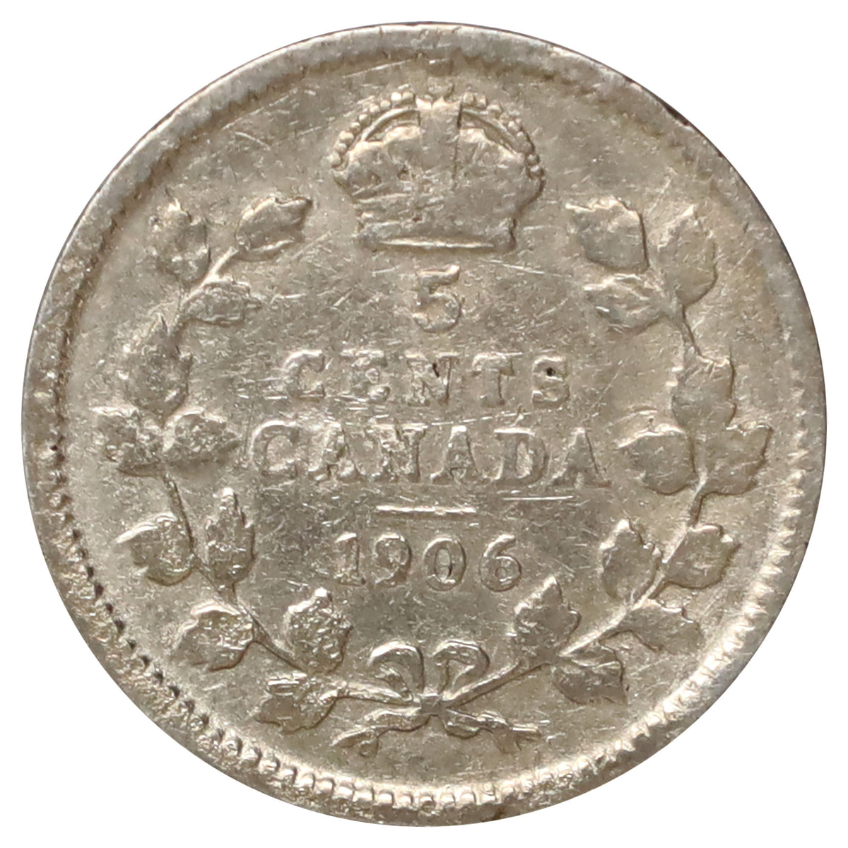 1906 Canada 5-cents Good (G4) Scratched, Cleaned, or Impaired