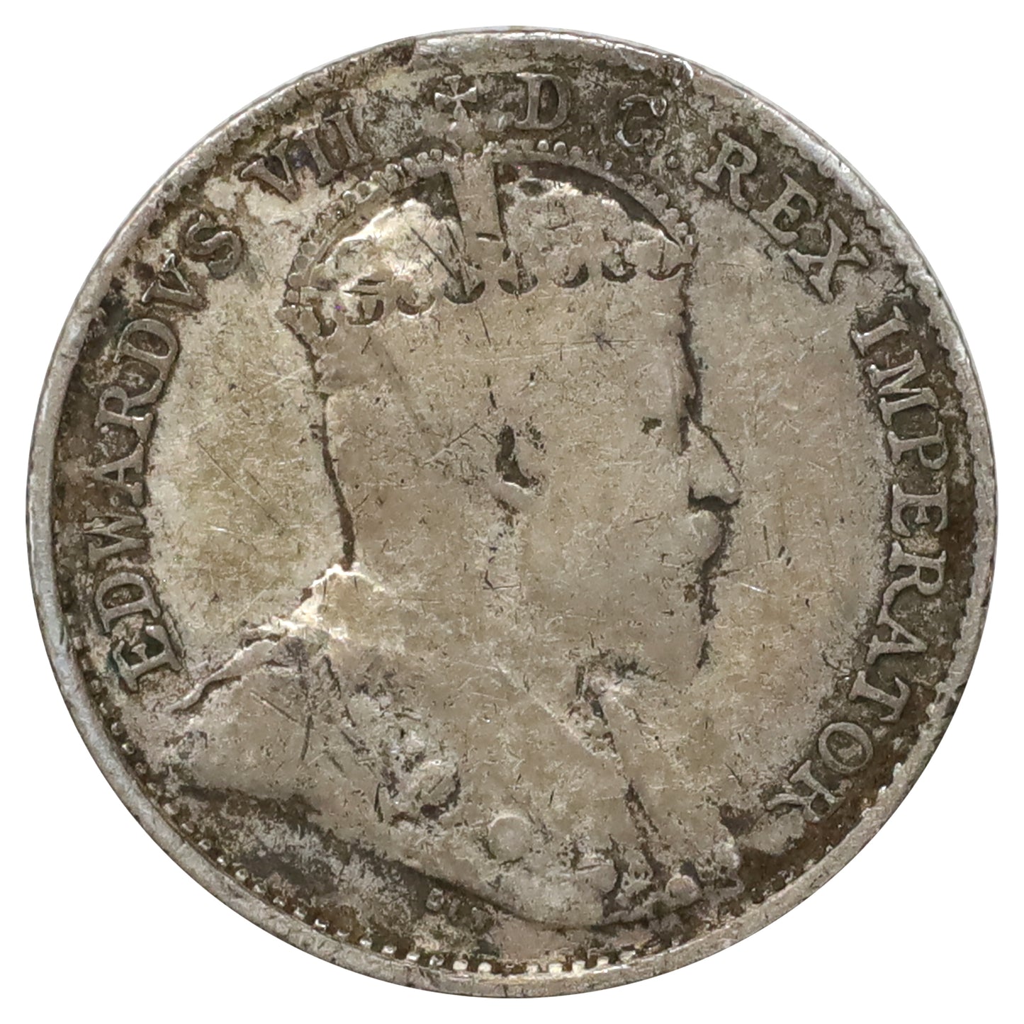 1907 Canada 5-cents VG-F (VG10) Scratched, cleaned, or impaired