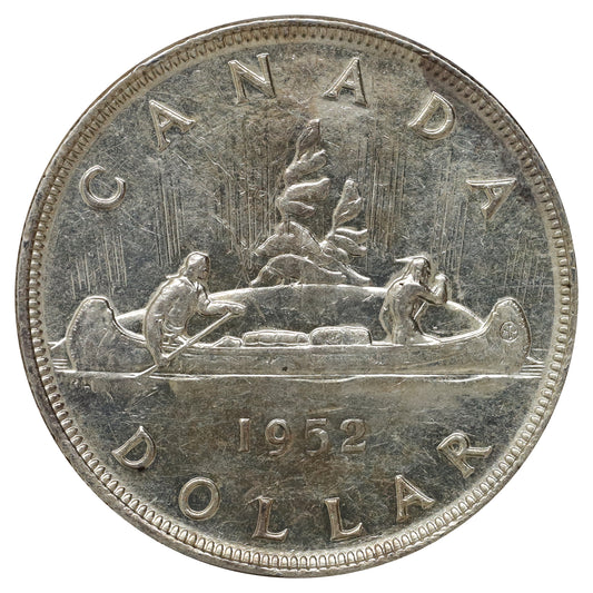 1952 Canada Dollar EF-AU (EF45) Scratched, nicks, or impaired