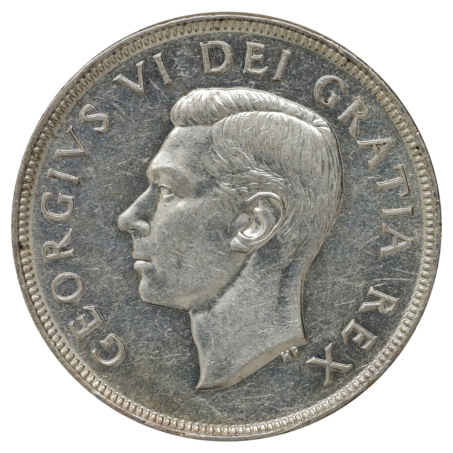 1952 Canada Dollar EF-AU (EF45) Scratched, nicks, or impaired