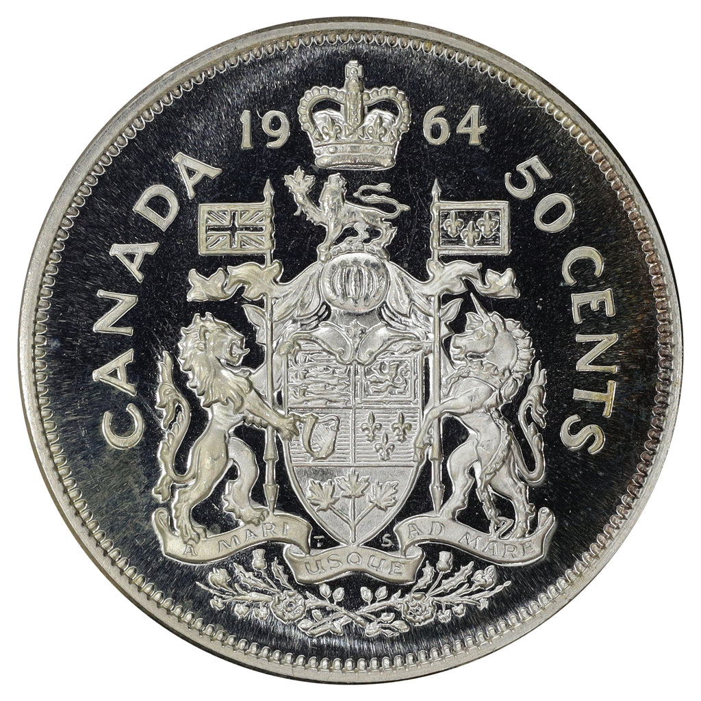 1964 Canada 50-cents Proof Like (Spots, scratched, or impaired)