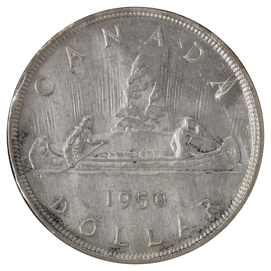 1950 Canada Dollar Extra Fine (EF-40) Scratched, Cleaned, or Impaired