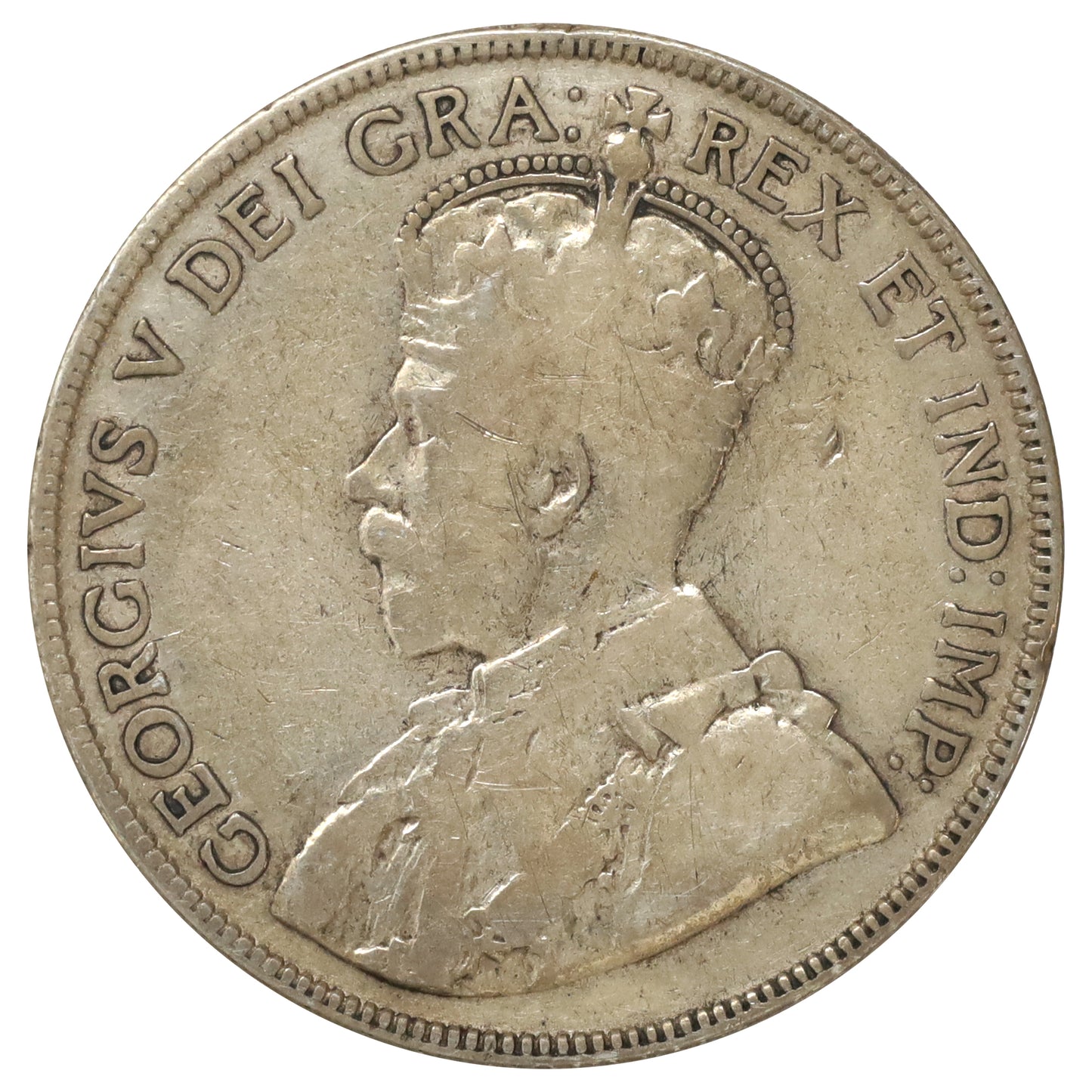 1931 Canada 50-cents Very Good (VG8) Scratched, nicks, or impaired