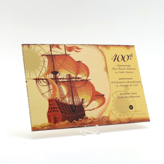2004 Canada 6-coin 400th Ann. of 1st French Settlement Circulation Collector Card (Full)