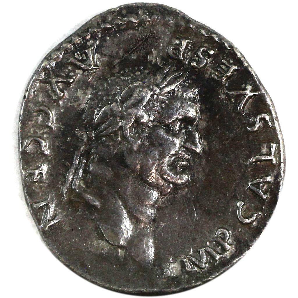 Ancient Rome 73AD Pontif Maxim Vespasian Silver Denarius EF-AU (EF45) $