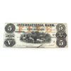 380-10-12-16a 1858 International Bank of Canada $5 Fitch, Small Blue Sig PMG Certified AU-55