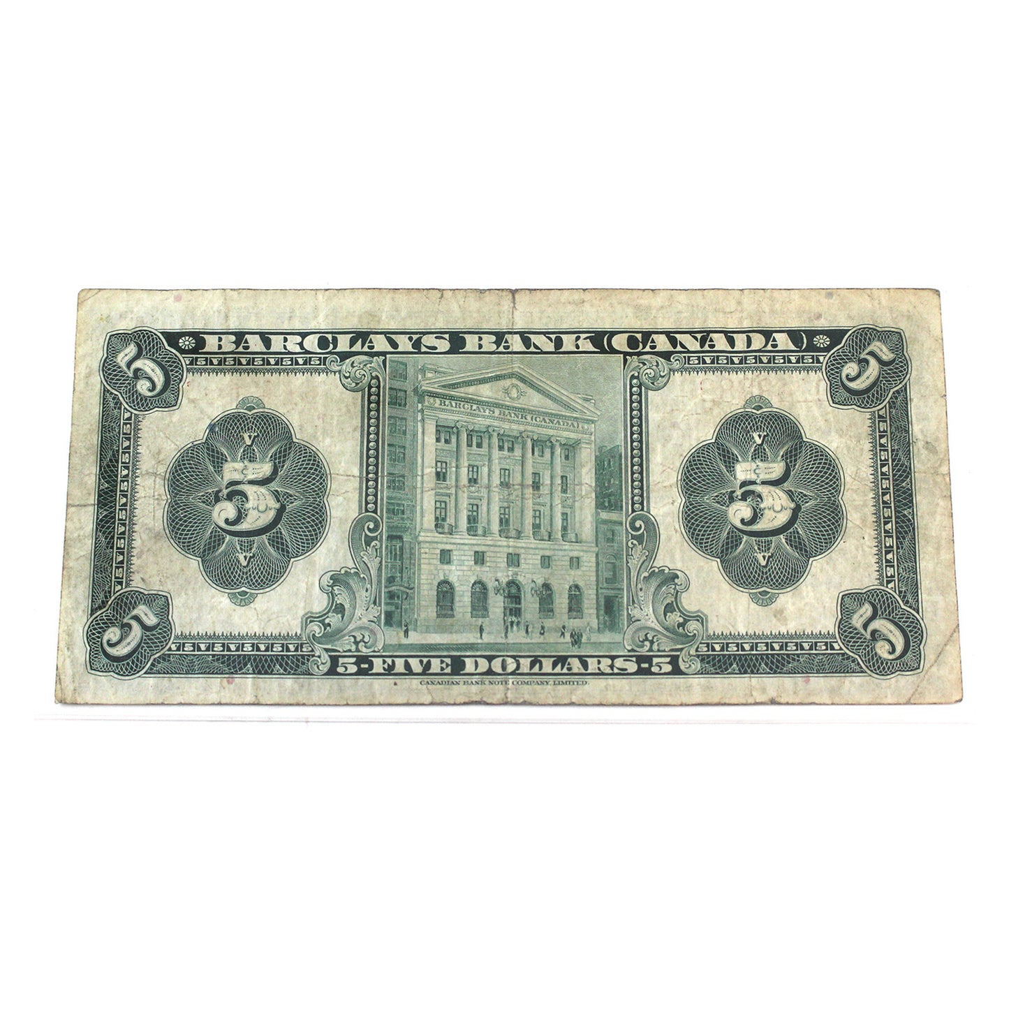 30-12-02 1935 Barclays Bank Canada $5 Stevenson-Bordon, Montreal Legacy Certified VF-20 (damage)
