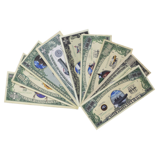 9x USA Novelty Million Dollar Notes, Guaranteed all different, 9pcs