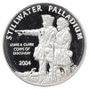 PALLADIUM: JM 2004 Stillwater Lewis & Clark 1/10oz. .9995 Palladium Round (light toning)