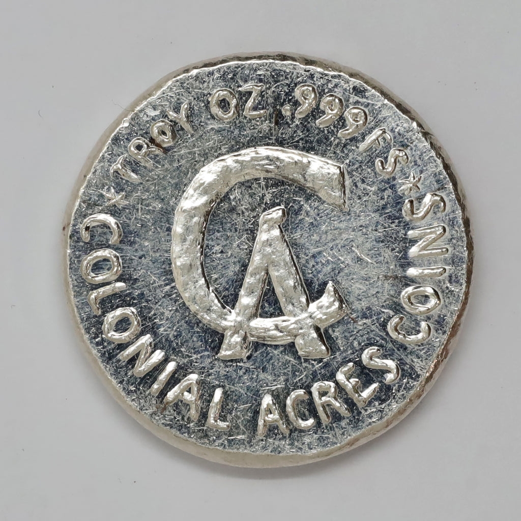 2021 BB 30th Ann. of Colonial Acres Coins 1oz Silver Round (No Tax) Scratches/Toning