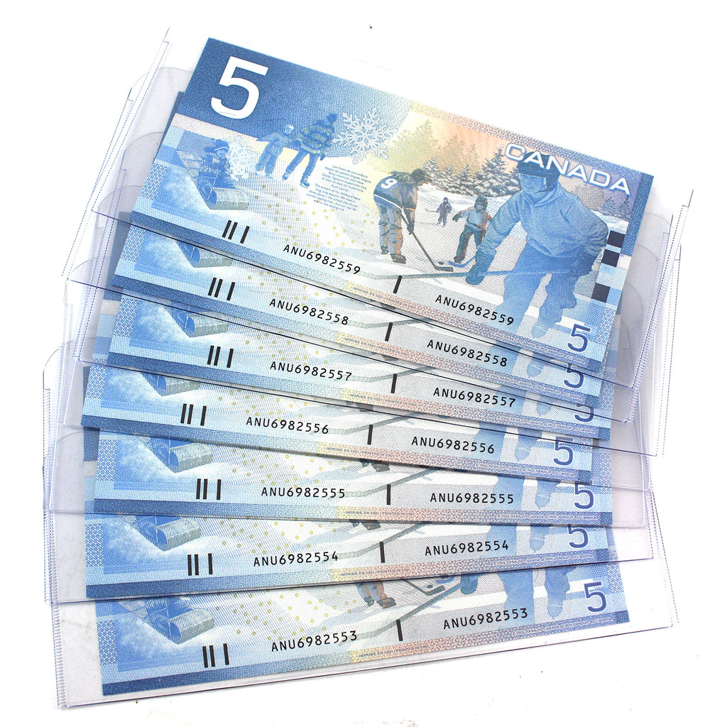 7x Sequential 2002 Canada $5 Knight-Dodge, 7Pcs.