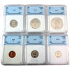 Lot of 6x 1962 Canada Decimal, NNC Certified PL-69 to PL-70, 6Pcs.