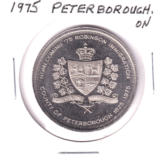 1975 Peterborough Ontario Anniversary Dollar Token