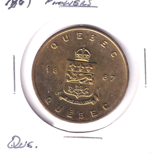 1886 Quebec Flowers - White Garden Madonna Lilly Token