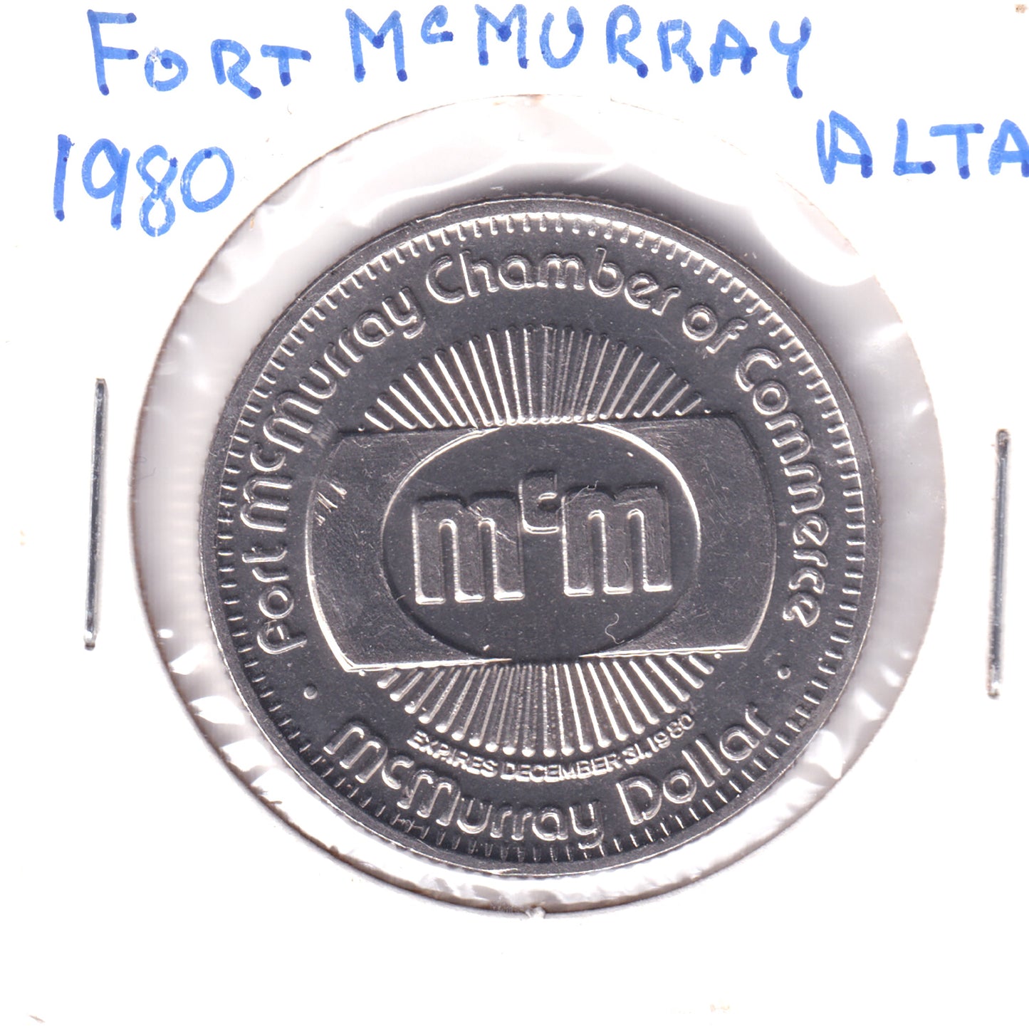 1980 Fort McMurray, AB, Trade Dollar Token