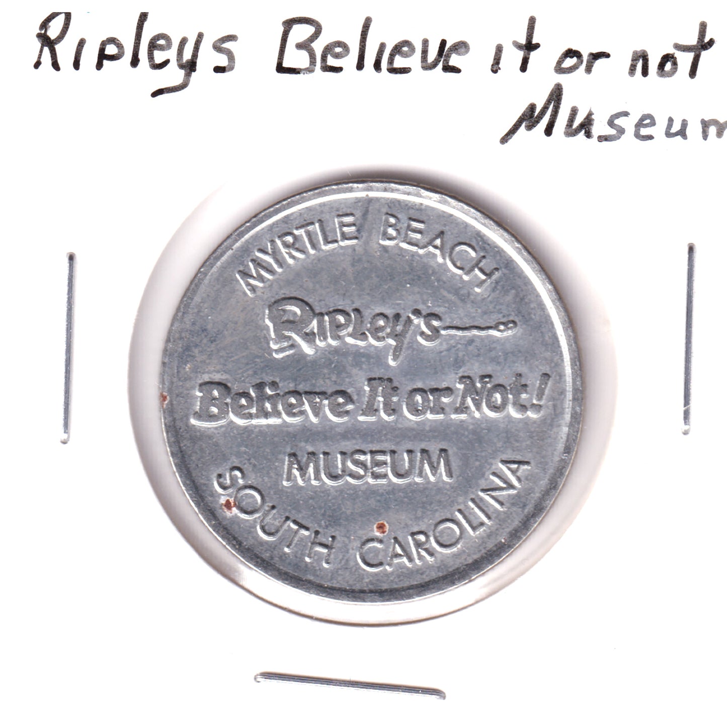 Myrtle Beach, South Carolina Ripleys Believe It or Not Museum Good Luck Souvenir Token