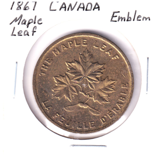 1867 Canada Maple Leaf Emblem Token