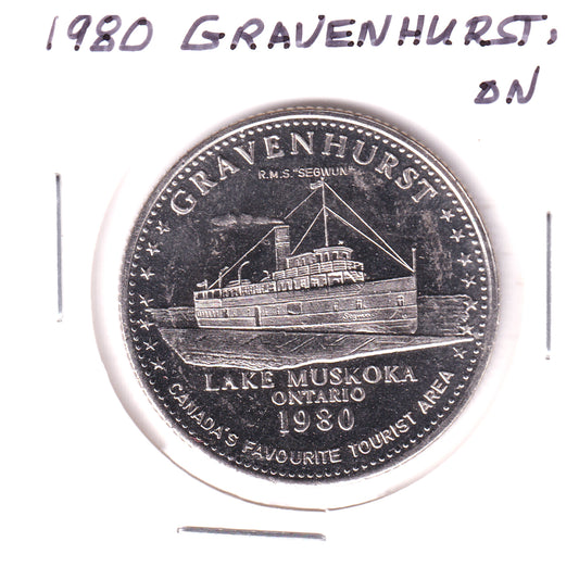 1980 Gravenhurst, Ontario Lake Muskoka Opera House Trade Dollar Token