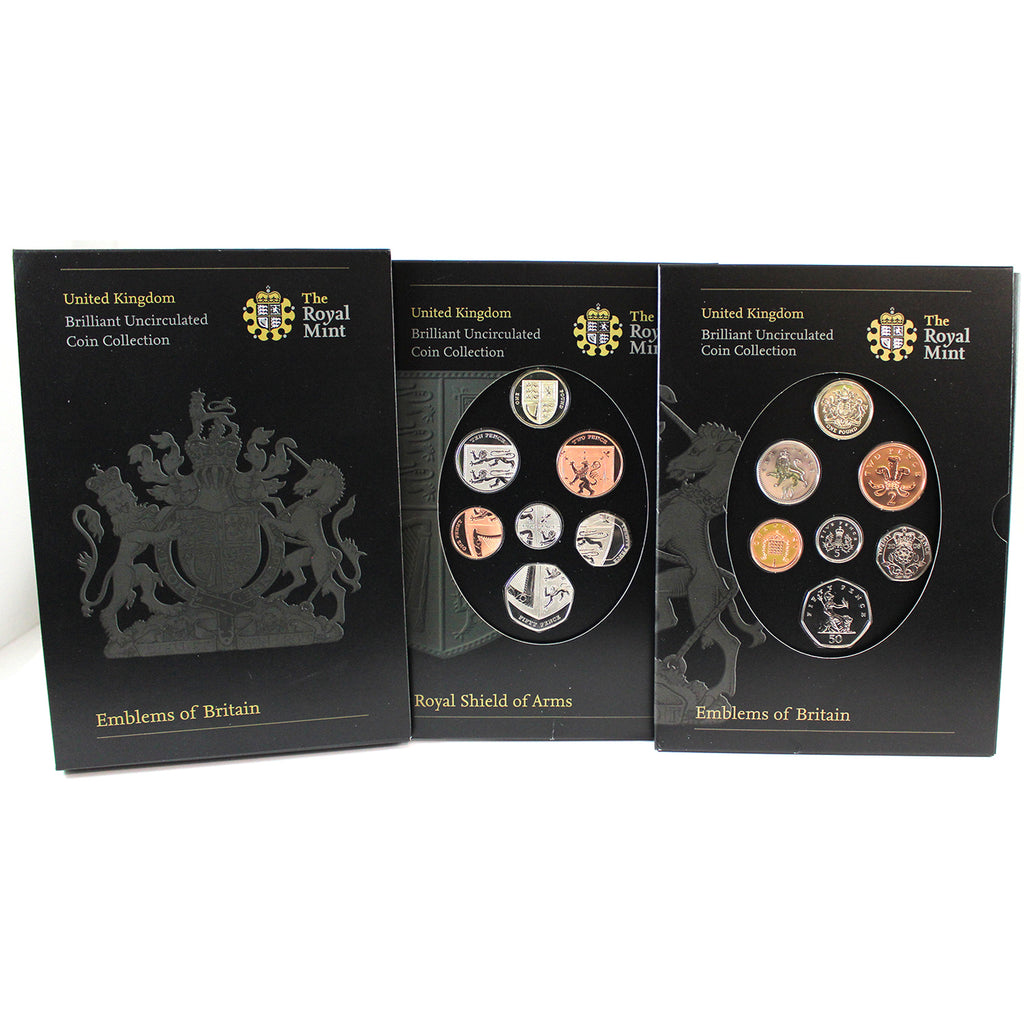 2008 Great Britain Brilliant Uncirculated Coin Collection-Emblems of Britain