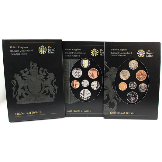 2008 Great Britain Brilliant Uncirculated Coin Collection-Emblems of Britain