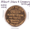 Winnipeg Manitoba Albert Stern & Company Good Luck Token