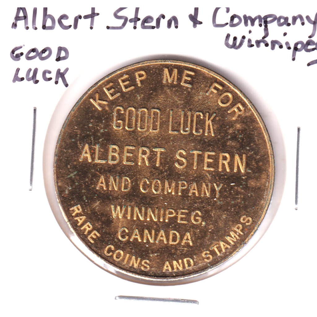 Winnipeg Manitoba Albert Stern & Company Good Luck Token