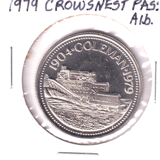 1979 Crowsnest Pass, Alberta $1 Token