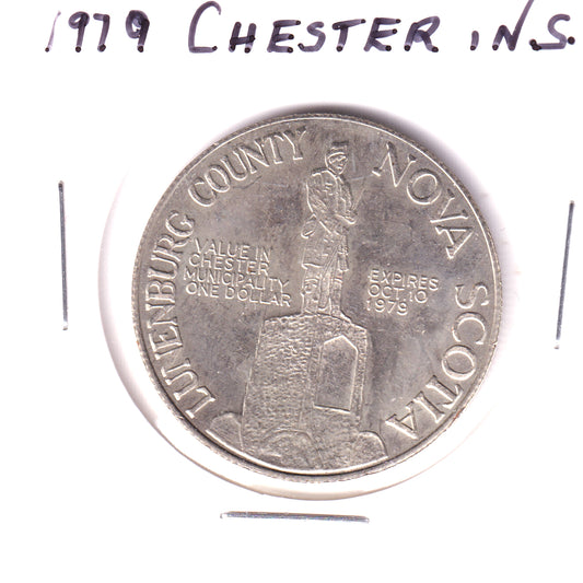 1979 Chester, NS Municipality of Chester Centennial Dollar Token