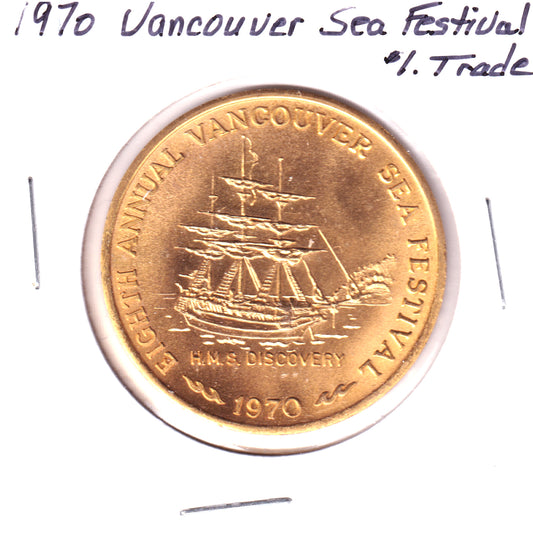 1970 Vancouver, BC Sea Festival Trade Dollar Token